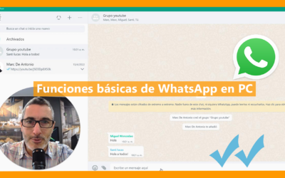 Funciones básicas de WhatsApp en PC